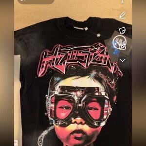 Sabika Black and Pink Graphic Dress Shirt